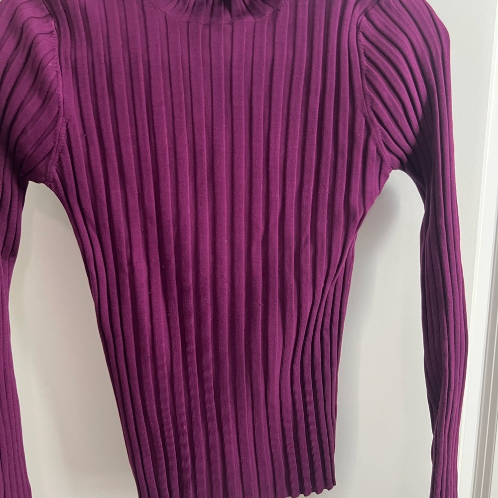 Tracy M Deep Purple Knit Top